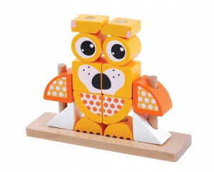 Adamtoys Klocki Układanka Na Palikach Piesek