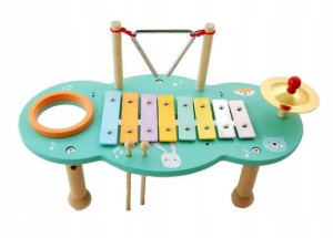 Drewniany Zestaw Muzyczny Stolik Muzyczny Cymbałki