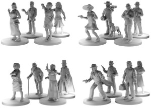 Zestaw 16 Figurek Detektywów Do Zewu Cthulhu 25 Mm - Szare RPG