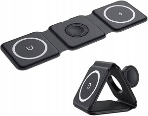 Ładowarka indukcyjna iPhone iWatch AirPods 3w1