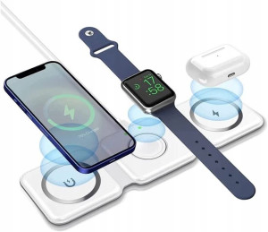 Ładowarka Indukcyjna 3w1 do iPhone AirPods Watch