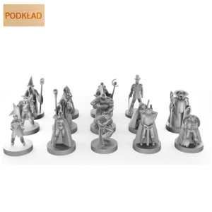 Zestaw 14 Uniwersalnych Figurek Na Sesję Dnd 20 Mm - Podkład 20 Mm