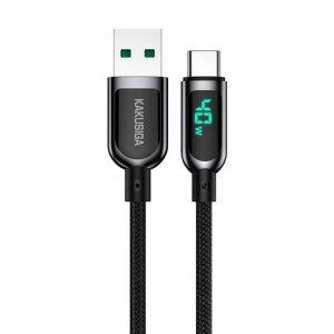 Kabel USB - USB Typ C 40W 5A 1,2m Wyświetlacz LED