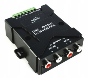 Adapter przejście konwerter HIGH LOW 4x RCA