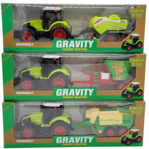 Zestaw Traktory Maszyny Rolnicze Farma 3 Sztuki