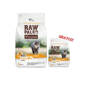 Vetexpert Raw Paleo Adult Cat 6kg + Raw Paleo Adult Cat 250g Gratis!!