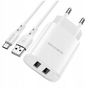Ładowarka Borofone Usb A To Type C Usb 2-port