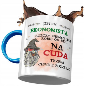 Kubek Błękitny Dla Ekonomisty Na Cuda Trzeba