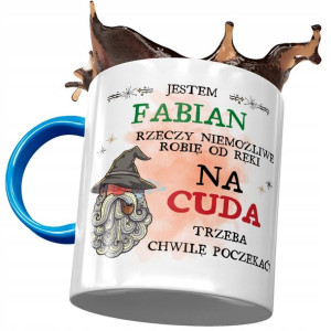 Kubek Błękitny Dla Fabiana Kolegi Męża na Prezent