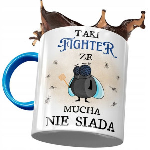 Kubek Błękitny Dla Fightera Mucha Nie Siada