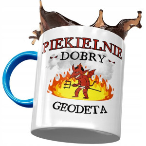 Kubek Błękitny Dla Geodety Piekielnie Dobry