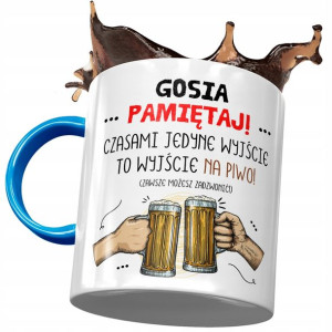 Kubek Błękitny Dla Gosi Żony Przyjaciółki Prezent