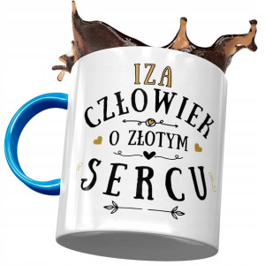 Kubek Błękitny Dla Izy Izabeli Żony na Prezent