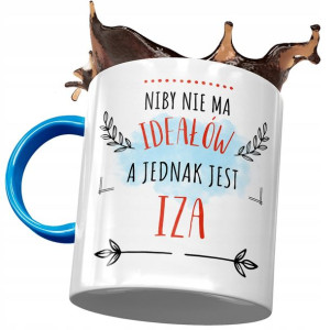 Kubek Błękitny Dla Izy Izabeli Żony na Prezent