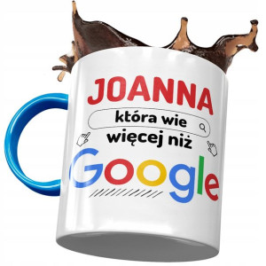 Kubek Błękitny Dla Joanny Asi Koleżanki na Prezent