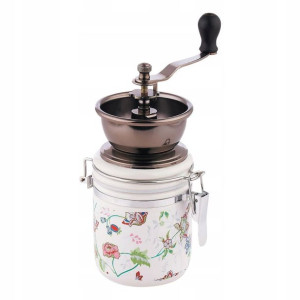 Młynek do kawy Retro pojemnik ceramiczny na kawę