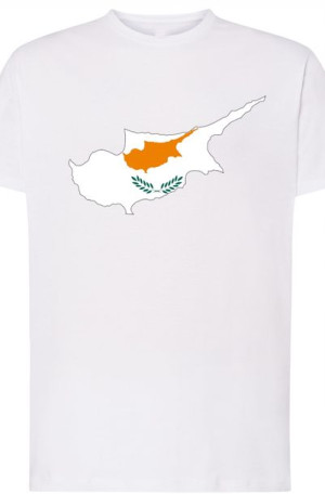 Cypr Flaga Męski T-shirt Modny Nadruk Rozm.M