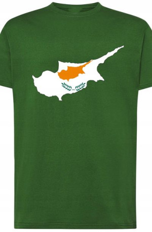 Cypr Flaga Męski T-shirt Modny Nadruk Rozm.XL