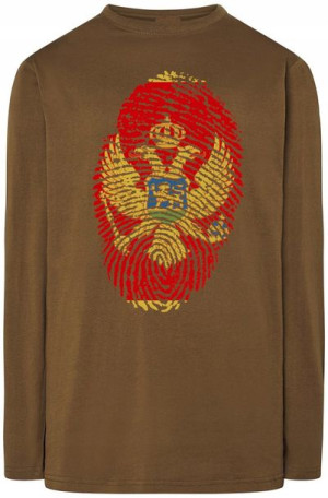 Czarnogóra Flaga Odcisk Longsleeve Rozm.3XL