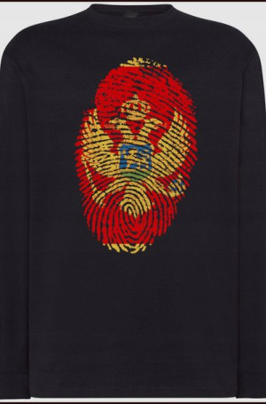 Czarnogóra Flaga Odcisk Longsleeve Rozm.L
