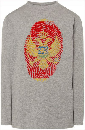 Czarnogóra Flaga Odcisk Longsleeve Rozm.L