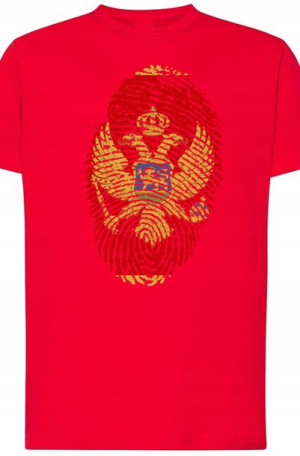 Czarnogóra Flaga Odcisk Męski T-Shirt Rozm.3XL