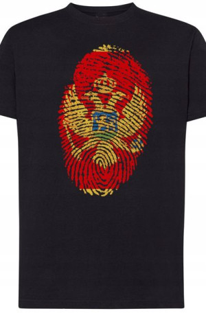 Czarnogóra Flaga Odcisk Męski T-Shirt Rozm.M