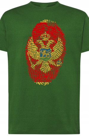 Czarnogóra Flaga Odcisk Męski T-Shirt Rozm.XXL