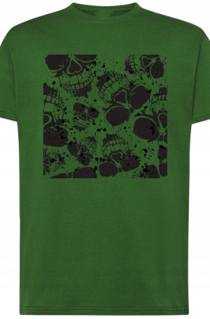 Czaszki Męski Modny T-Shirt Logo Nadruk Rozm.5XL