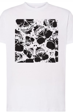 Czaszki Męski Modny T-Shirt Logo Nadruk Rozm.XL