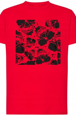 Czaszki Męski Modny T-Shirt Logo Nadruk Rozm.XS