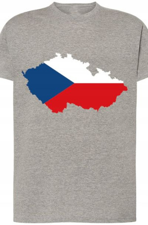 Czechy Męski T-shirt Nadruk Modny Flaga Rozm.4XL