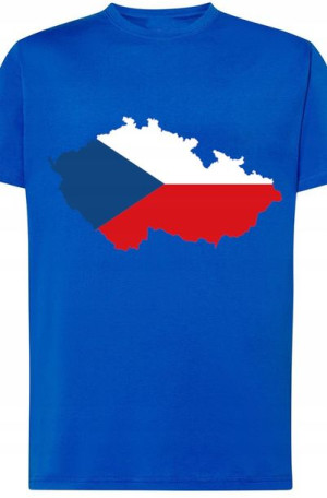 Czechy Męski T-shirt Nadruk Modny Flaga Rozm.XS