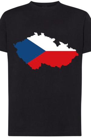 Czechy Męski T-shirt Nadruk Modny Flaga Rozm.XXL