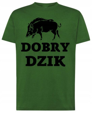 DOBRY DZIK Męski Modny T-shirt nadruk Rozm.5XL
