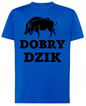 DOBRY DZIK Męski Modny T-shirt nadruk Rozm.L