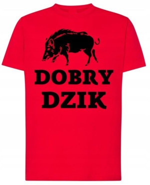 DOBRY DZIK Męski Modny T-shirt nadruk Rozm.S