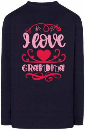 Dzień Babci Nadruk Longsleeve Modny r.L