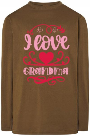 Dzień Babci Nadruk Longsleeve Modny r.S