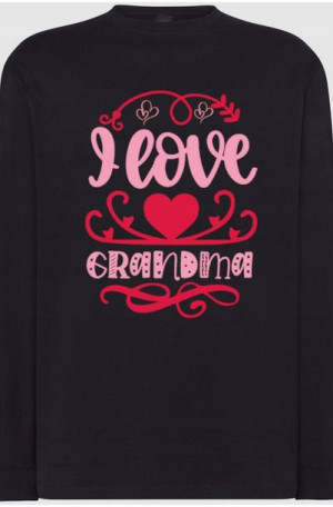 Dzień Babci Nadruk Longsleeve Modny r.XS