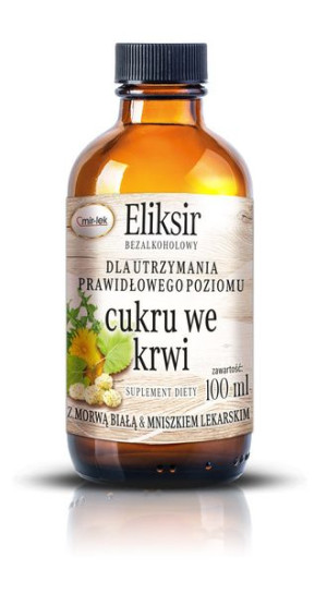 Eliksir Bezalkoholowy dla utrzymania prawidłowego poziomu cukru we krwi