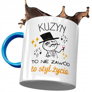 Kubek Błękitny Dla Kuzyna na Urodziny na Prezent