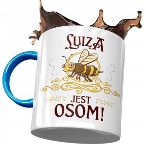 Kubek Błękitny Dla Luizy Żony Koleżanki na Prezent
