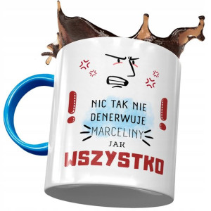 Kubek Błękitny Dla Marceliny Koleżanki na Prezent