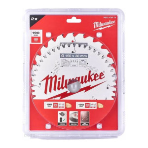 Milwaukee Zestaw 2 Tarcz 190x30mm Twinpack 4932479574