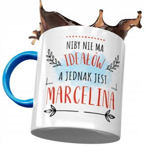 Kubek Błękitny Dla Marceliny Koleżanki na Prezent