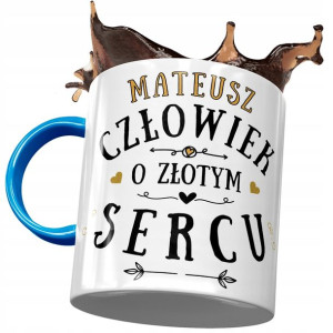 Kubek Błękitny Dla Mateusza Kolegi Męża na Prezent