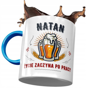 Kubek Błękitny Dla Natana Kolegi Męża na Prezent
