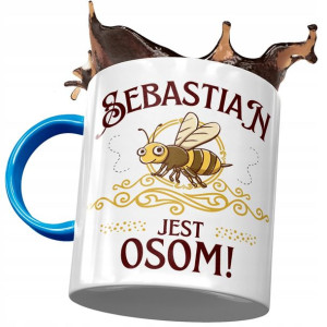 Kubek Błękitny dla Sebastiana Męża Kolegi Prezent