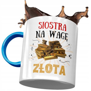 Kubek Błękitny Dla Siostry na Urodziny na Prezent